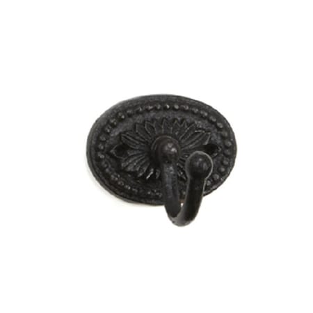 Abbott Collection 3 in. Oval Single Wall Hook, Black AB-27-IRONAGE-150